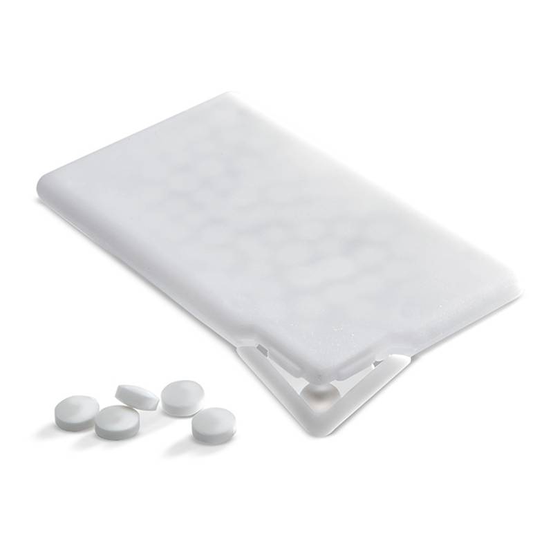 Bonbóny v krabičce ve tvaru kreditní karty, bílá Bonbóny v krabičce ve tvaru kreditní karty, bílá